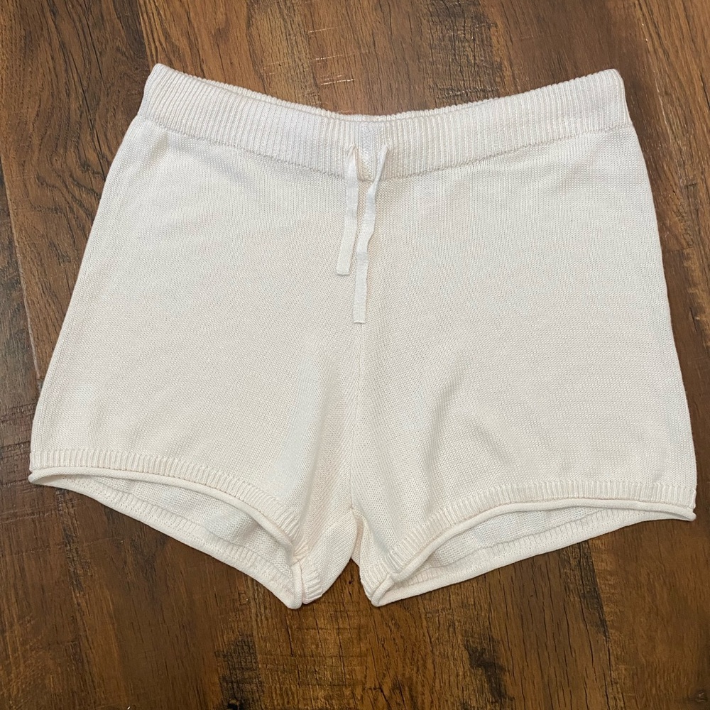 Life Is Good Womens XL Off White  Lounge  Sweater Shorts